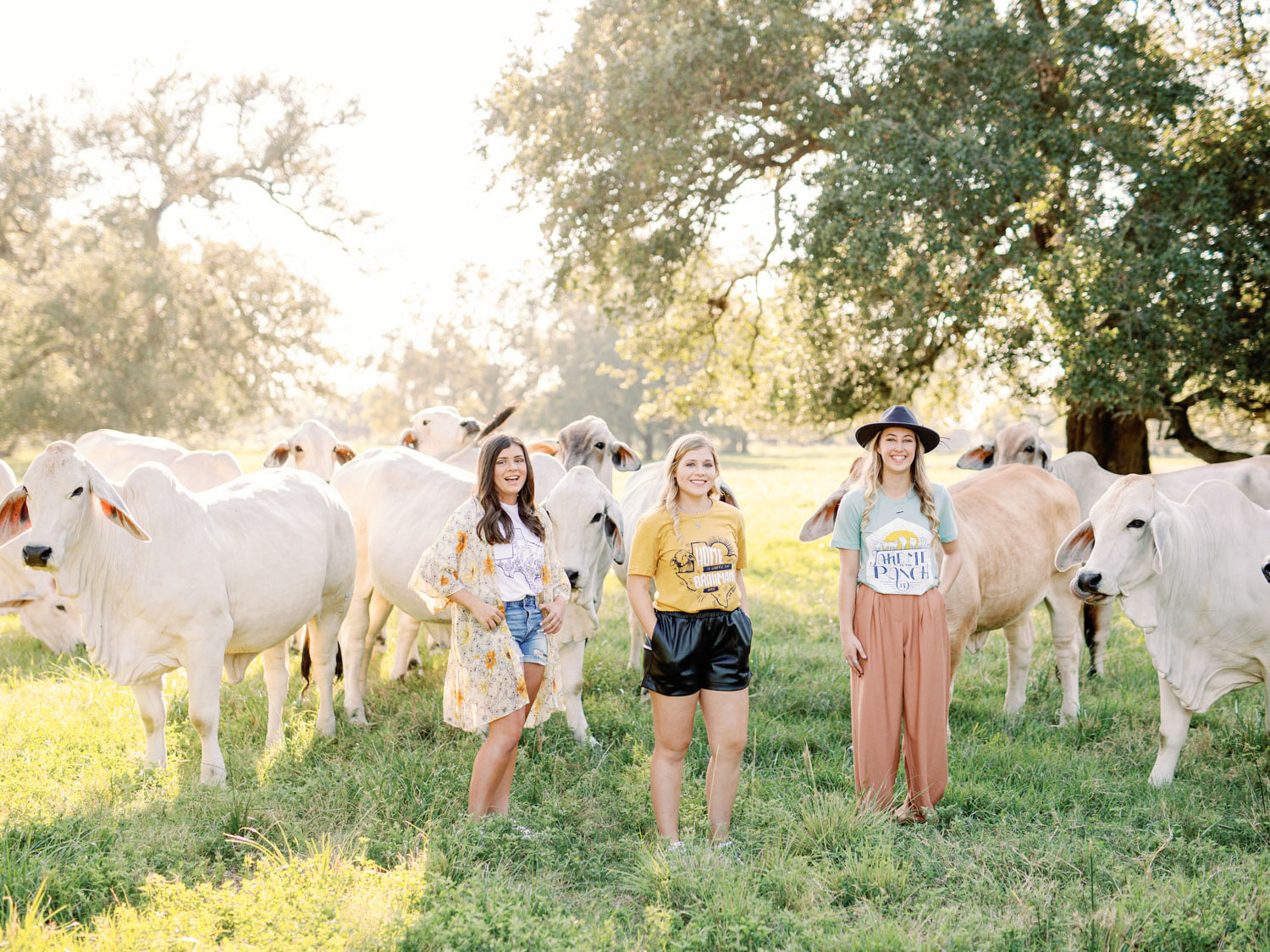 Visitors to the V8 Ranch in Houston, Texas