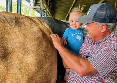 Sloan Richard and "Paw Paw" Jeff Richard at the V8 Ranch