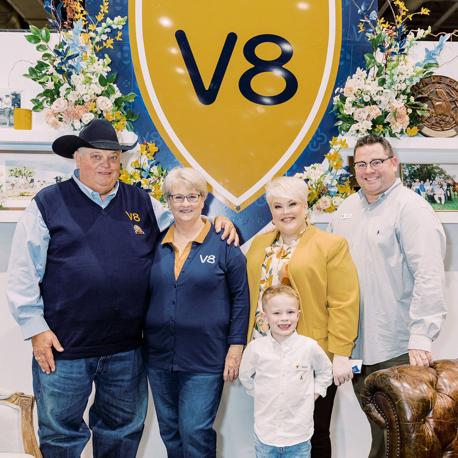2023stallparty-1170 Jim and Luann Williams and Luke, Catherine and Knox Neumayr of V8 Ranch
