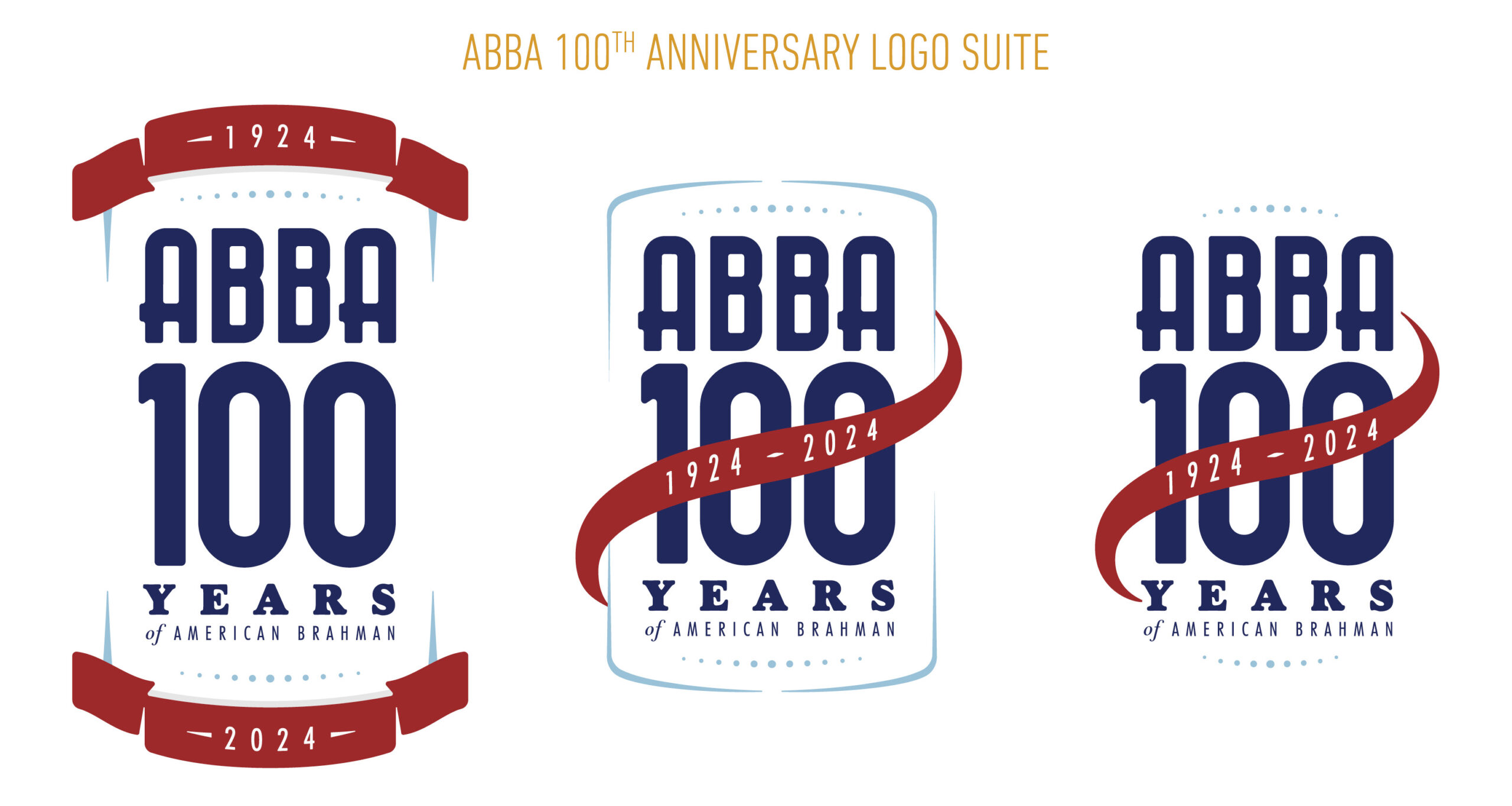 ABBA 100th anniversary logo suite designed by Catherine Neumayr