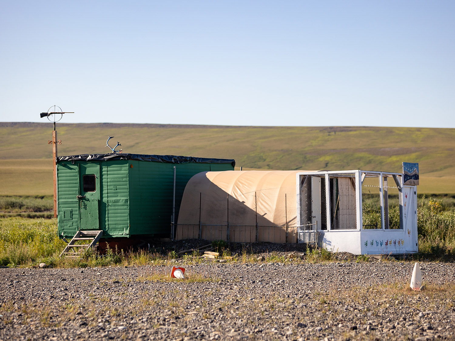 The rugged yet functional living quarters at Kavik River Camp, a remote Arctic outpost run by Sue Aikens on Alaska’s North Slope. Kavik River Camp Alaska Living Quarters and Remote Outpost<br />